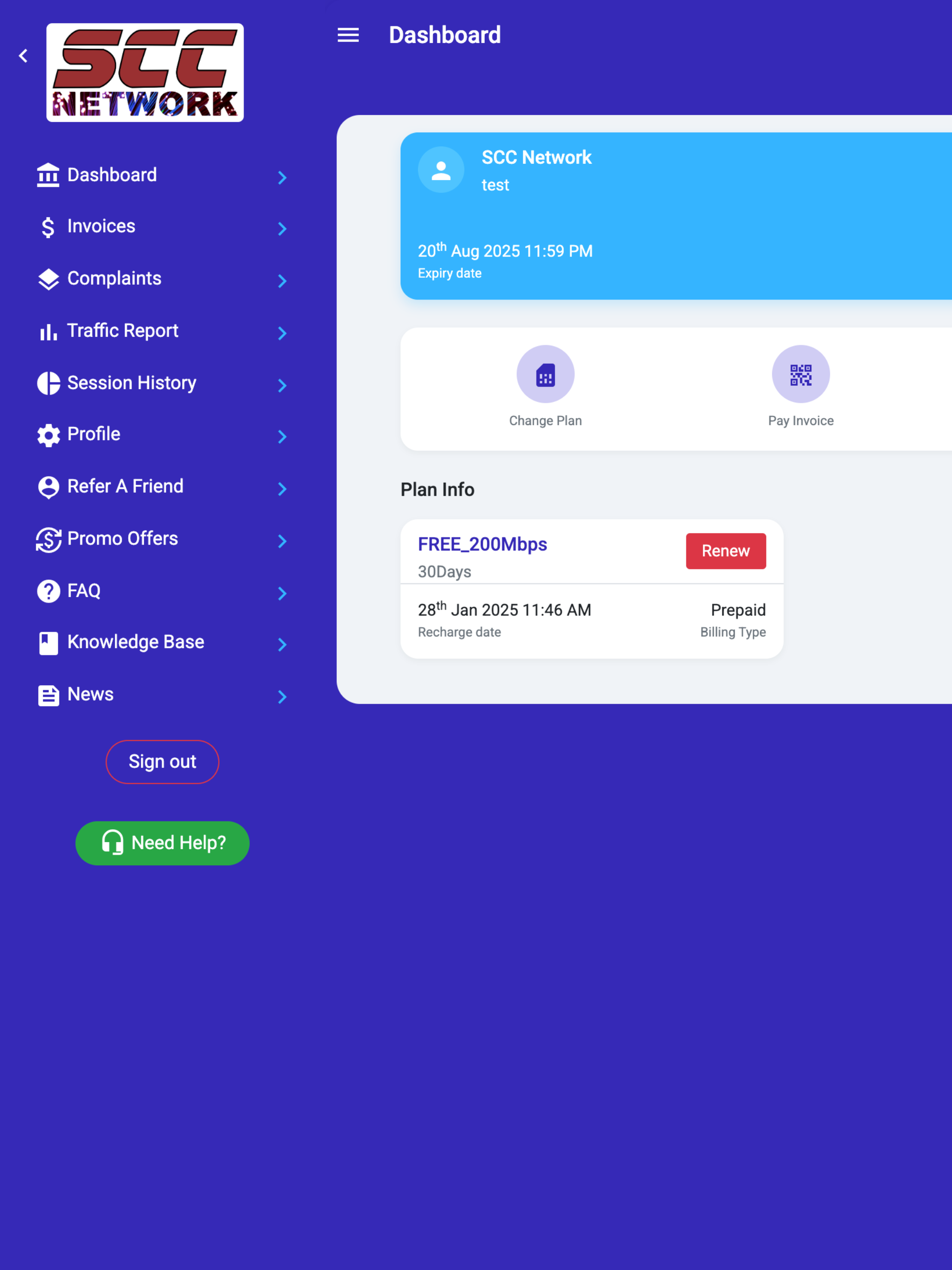 SCC NETWORK SELFCARE APP screenshot 5