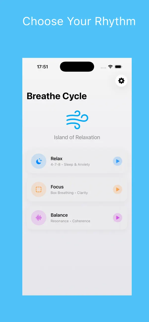 Screenshot #1 pour BreatheCycle: Breath Coach