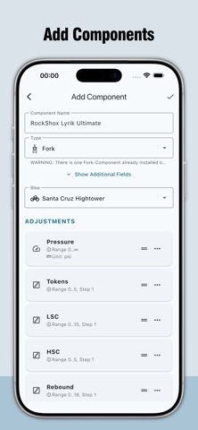 Bike Setup Tracker Screenshot 2 of 8