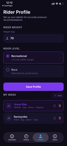 Cycling Tire Pressure Pro screenshot