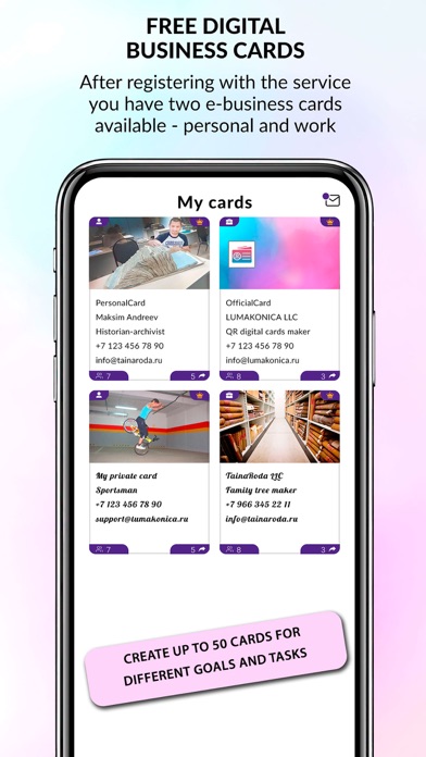 Lumakonica - QR business card Screenshot
