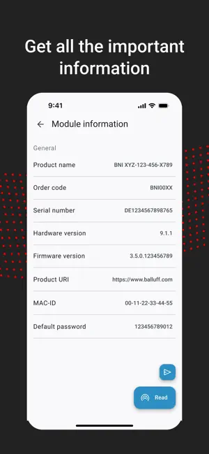 Balluff NFC Toolbox screenshot 1