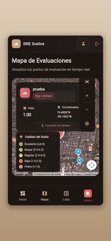 Sistema Evaluación de Suelos screenshot