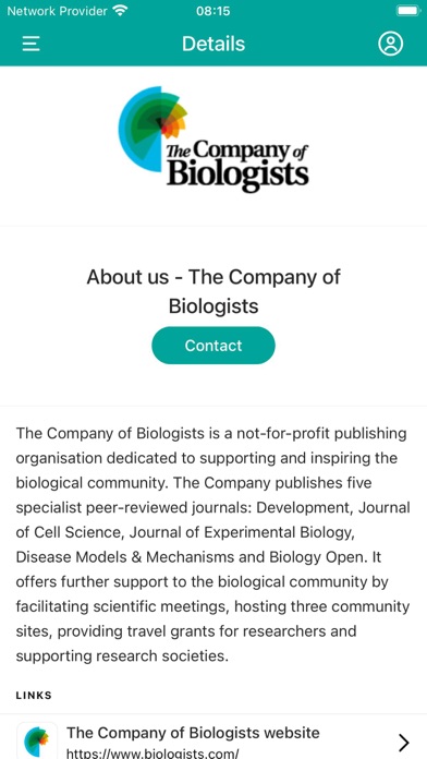 The Company of Biologists Screenshot