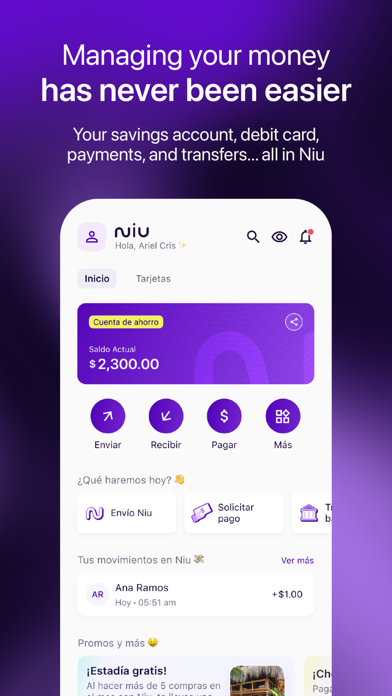 Niu: Tu dinero, tarjetas y más Screenshot
