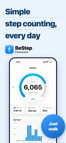 Pedometer BeStep - Walking App Screenshot 1 of 10