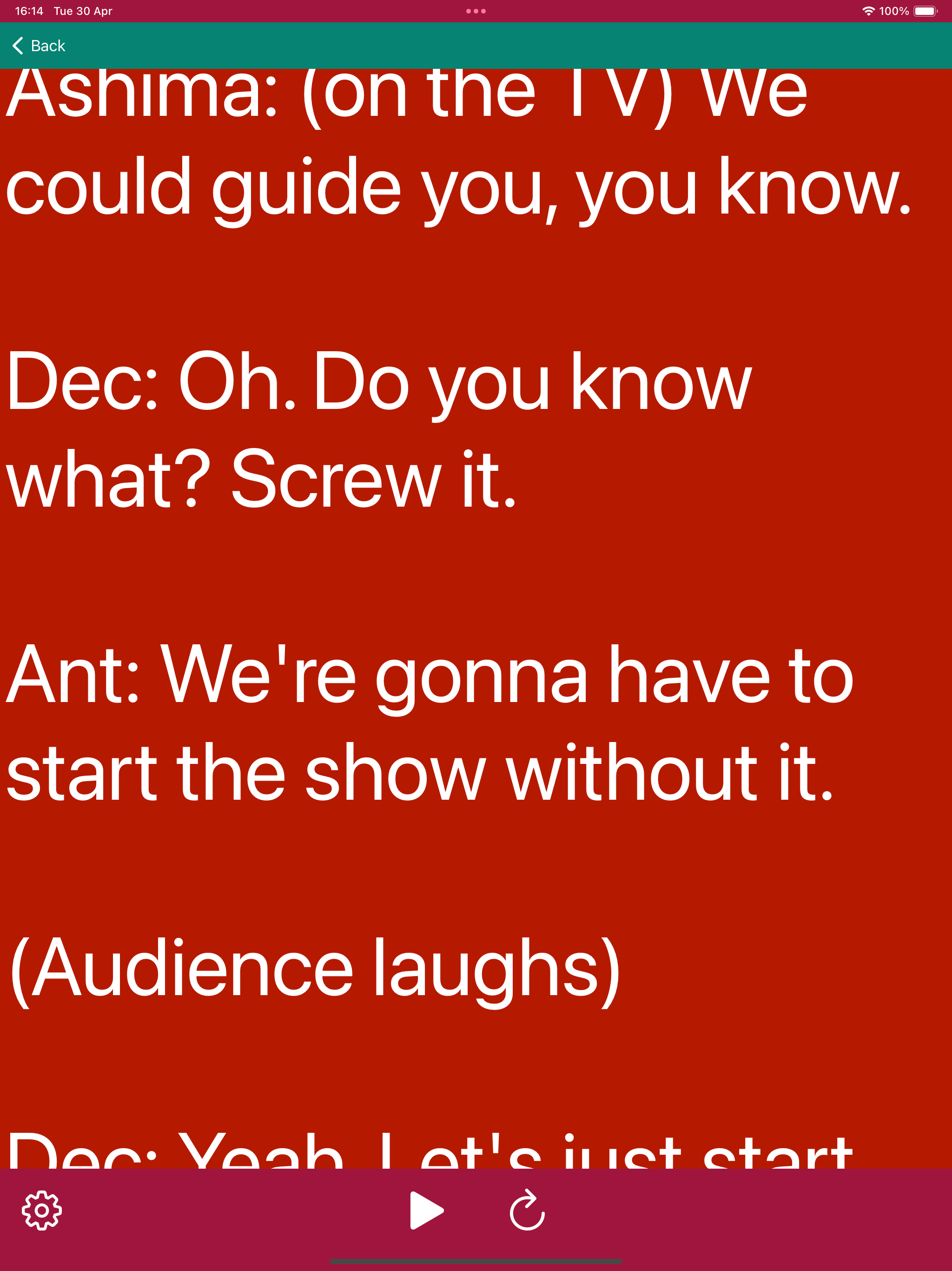 Teleprompter App