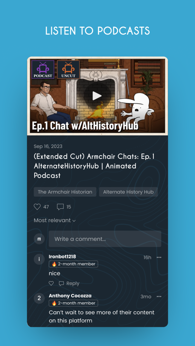 Armchair History TV iPhone screenshot 4 - Lifestyle app