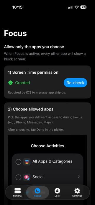 Minimal Launcher: Focus Screenshot 5 of 6
