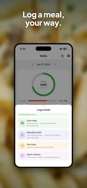 Wellix: Calories by Photo screenshot 3