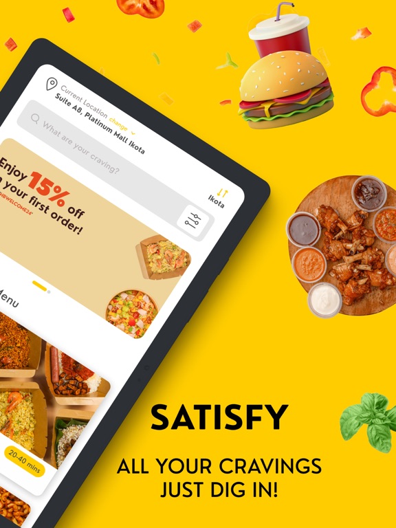 Happy Belly: Food Delivery App iPad screenshot 3 - Food & Drink app