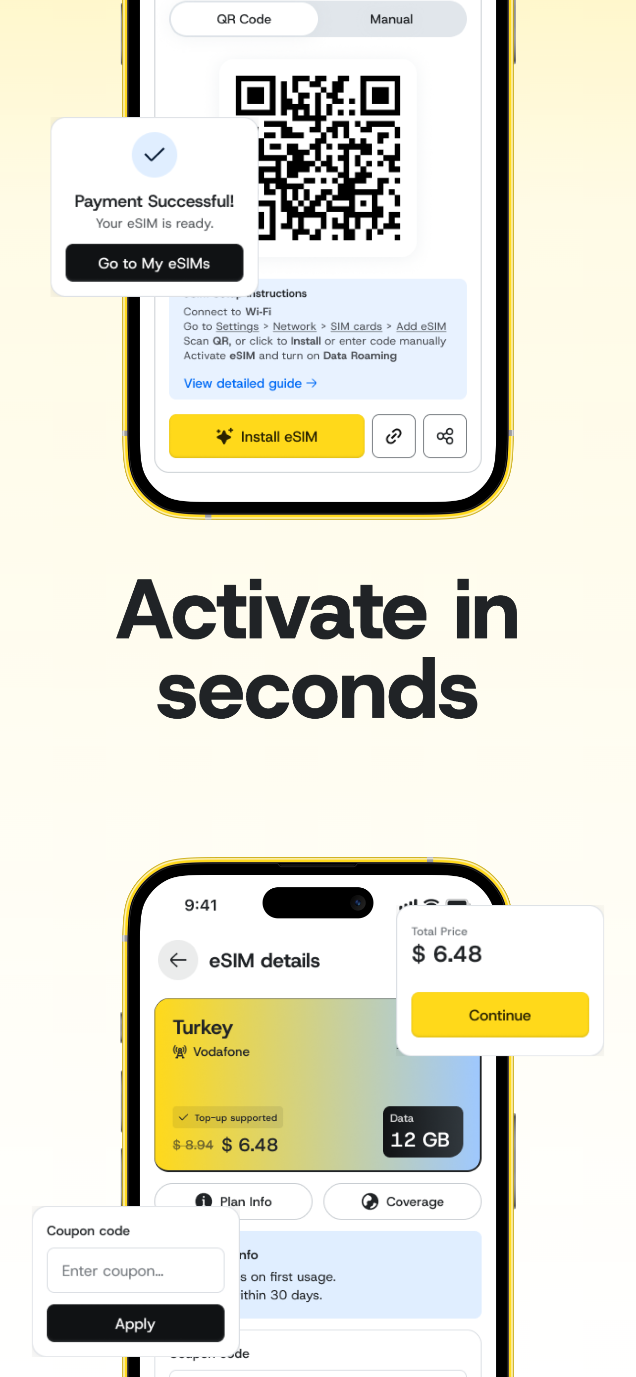 SmartCell: eSIM Travel Data screenshot 2
