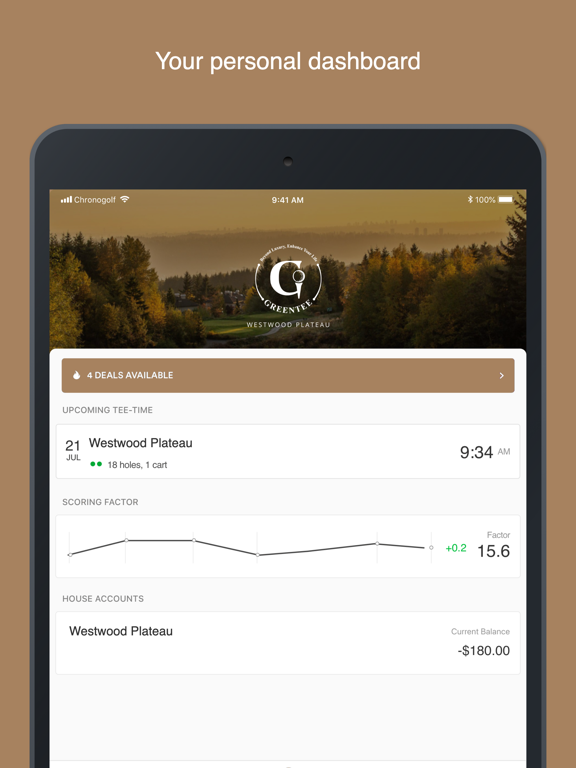 Westwood Plateau Golf Club iPad screenshot 1 - Sports app
