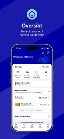 Nordea Mobile - Sverige iPhone screenshot 1