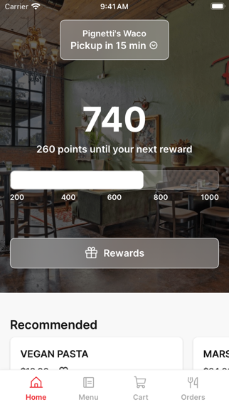 Pignetti's Waco app screenshot