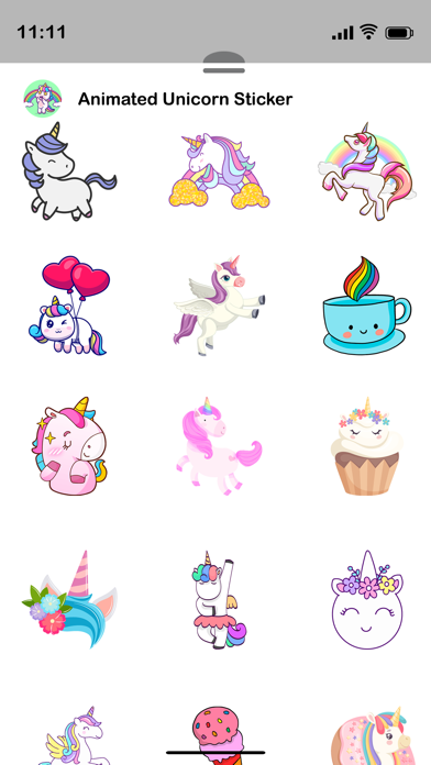 Screenshot #3 pour Animated UNICORN Stickers!