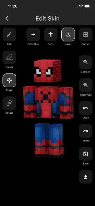 Skin Editor for Minecraft MCPE Screenshot 2 of 4