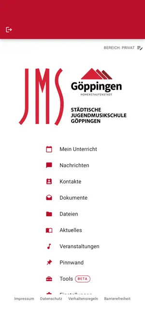 Jugendmusikschule Göppingen screenshot 1