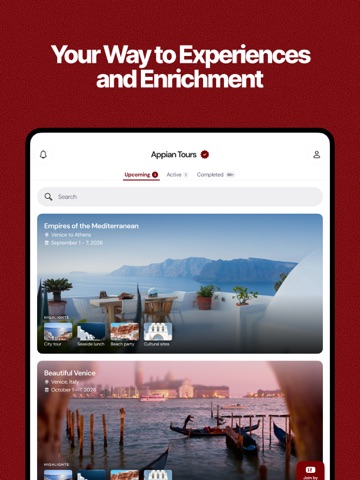 Appian Tours iPad screenshot
