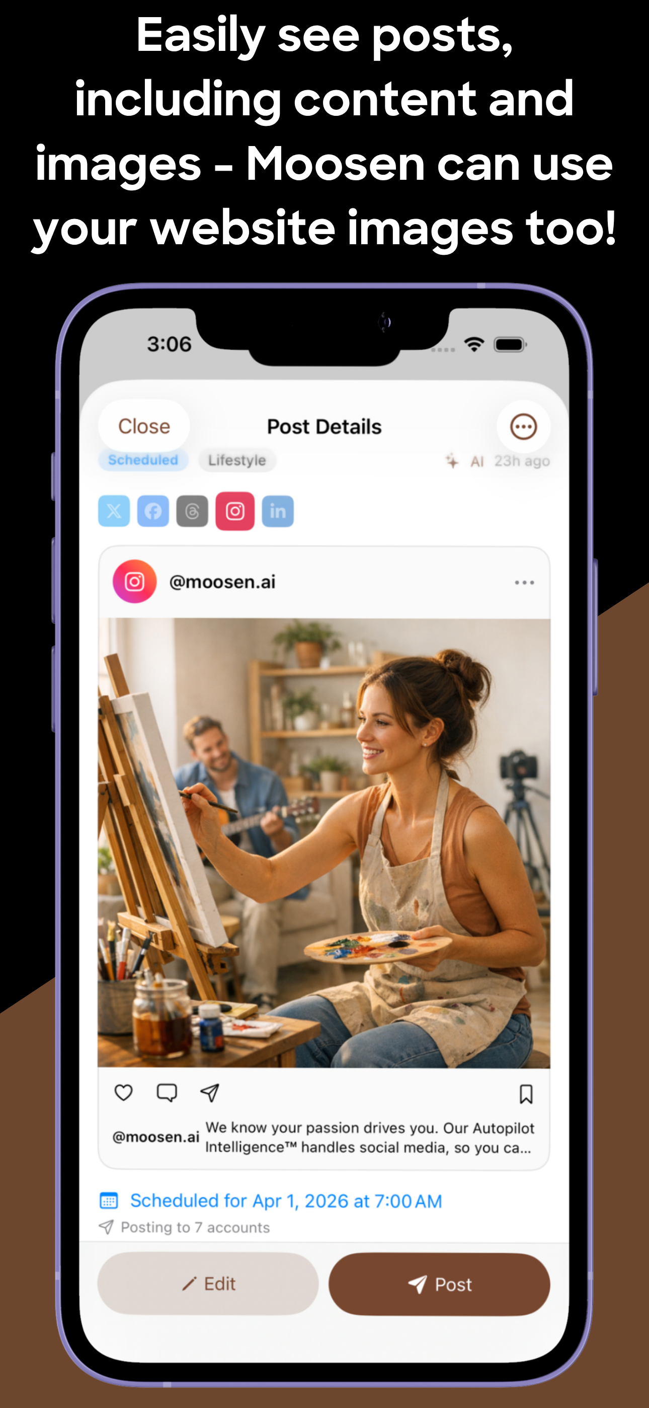 Moosen: Website to Social Post