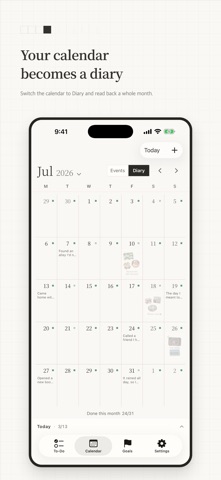 Gridpaper: To-Do & Diary iPhone screenshot