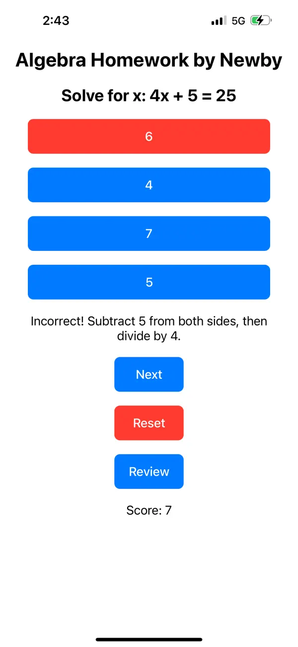 Screenshot #3 pour Algebra Homework by Newby