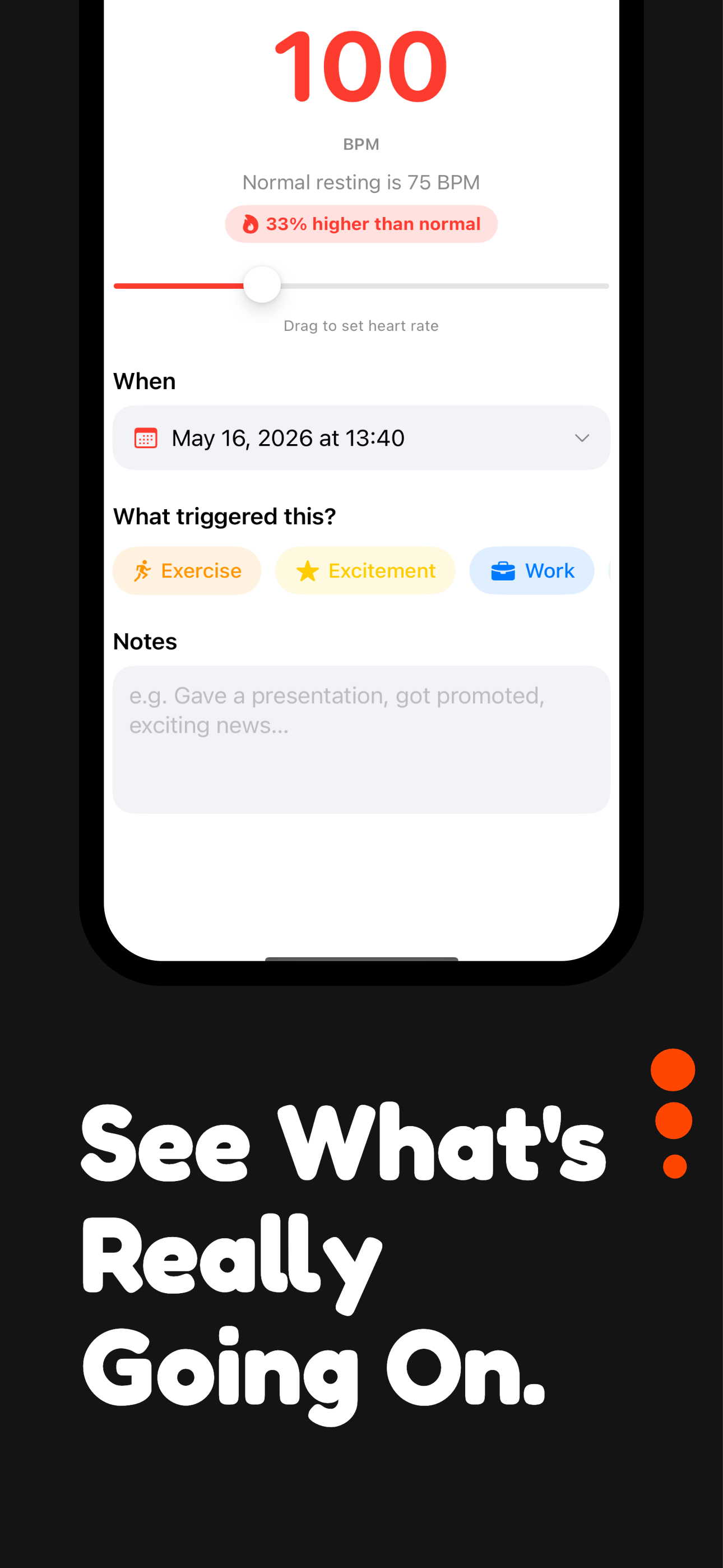 WhyExcited: Heart Rate Journal screenshot 5