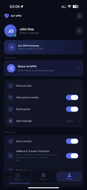 Art VPN: Secure VPN Proxy screenshot 4