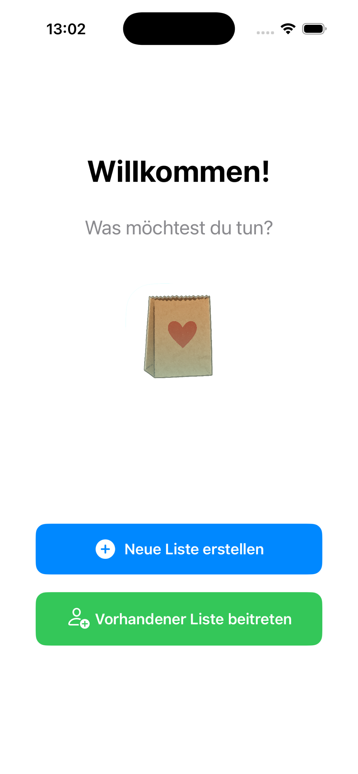 Unsere geteilte Einkaufsliste