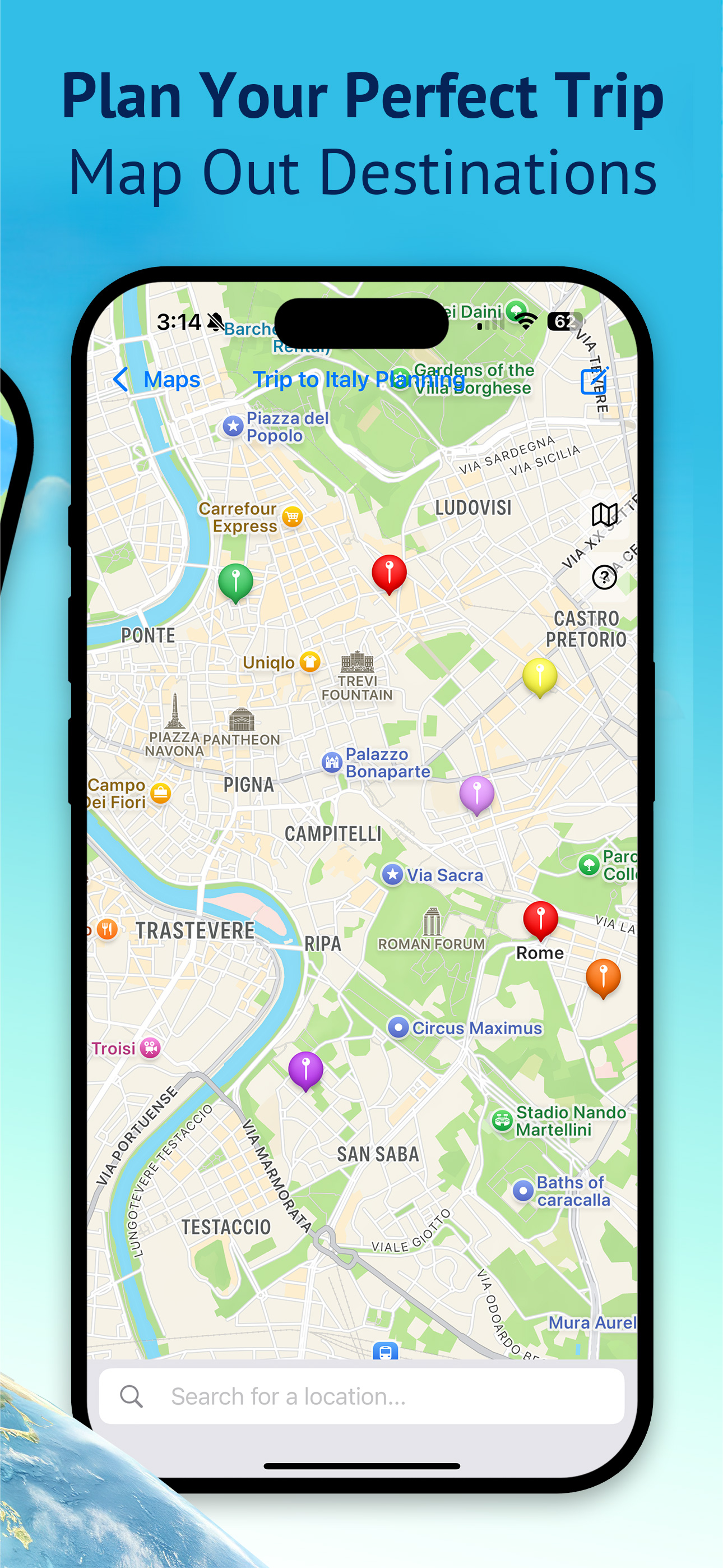 My Travel Map: Trip Tracker