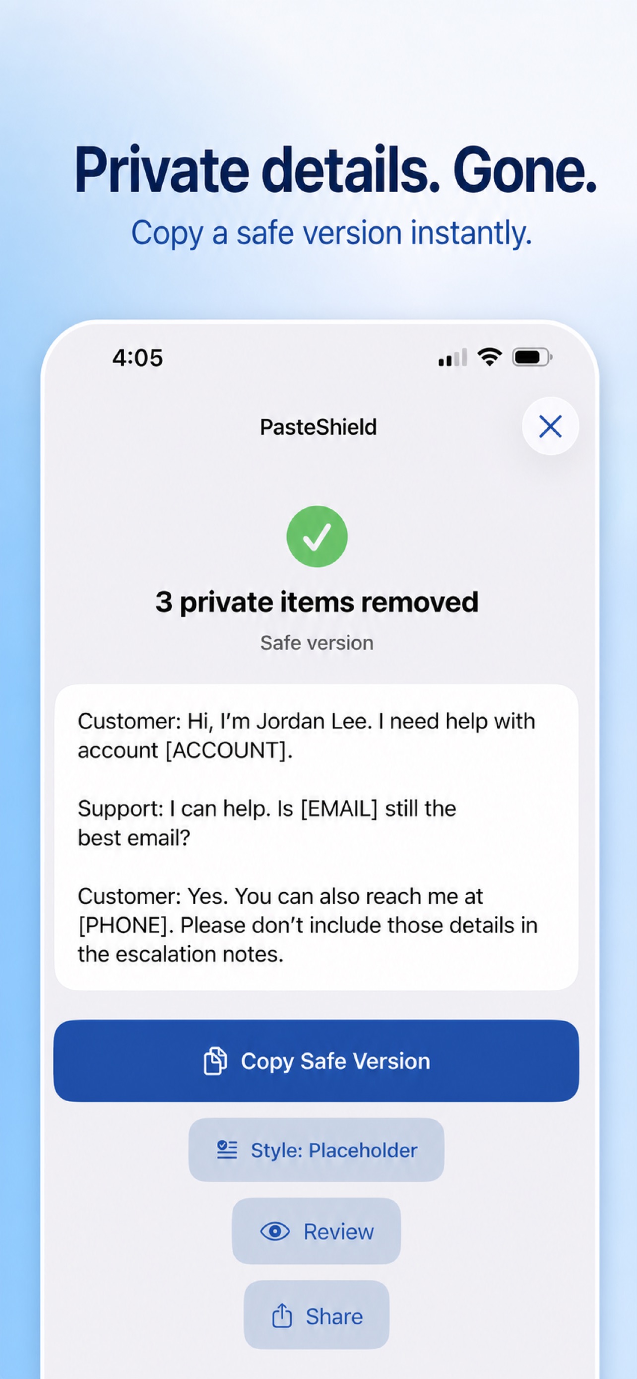 Screenshot 5 of PasteShield