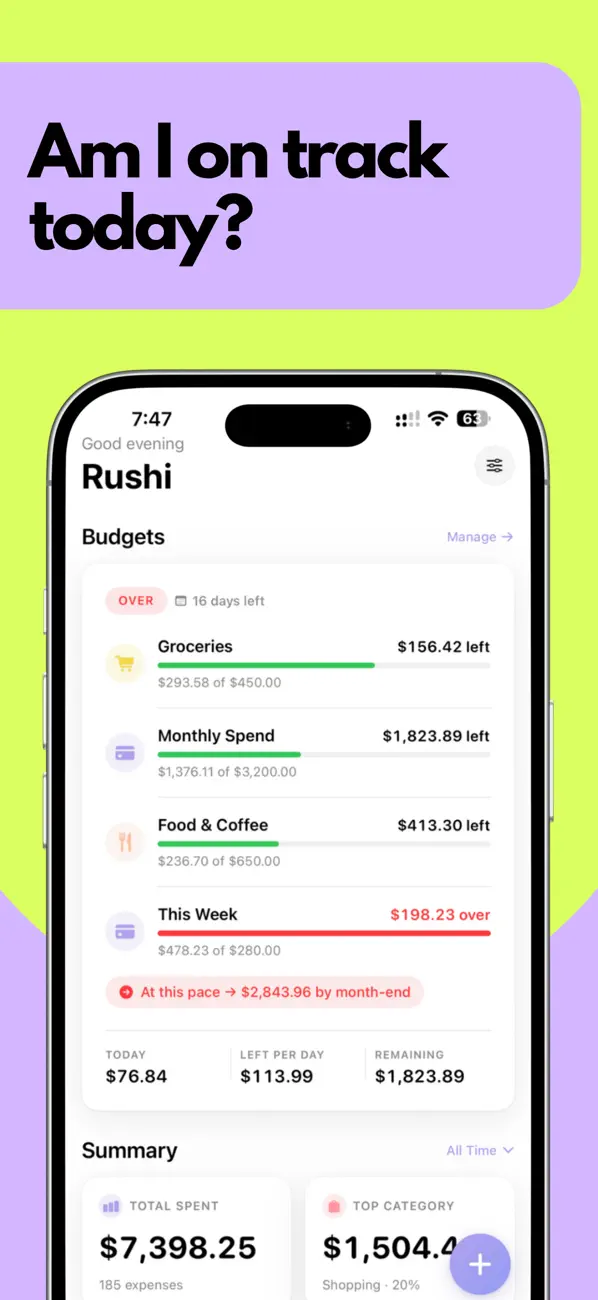 Screenshot #1 pour CashLens: Expense Tracker