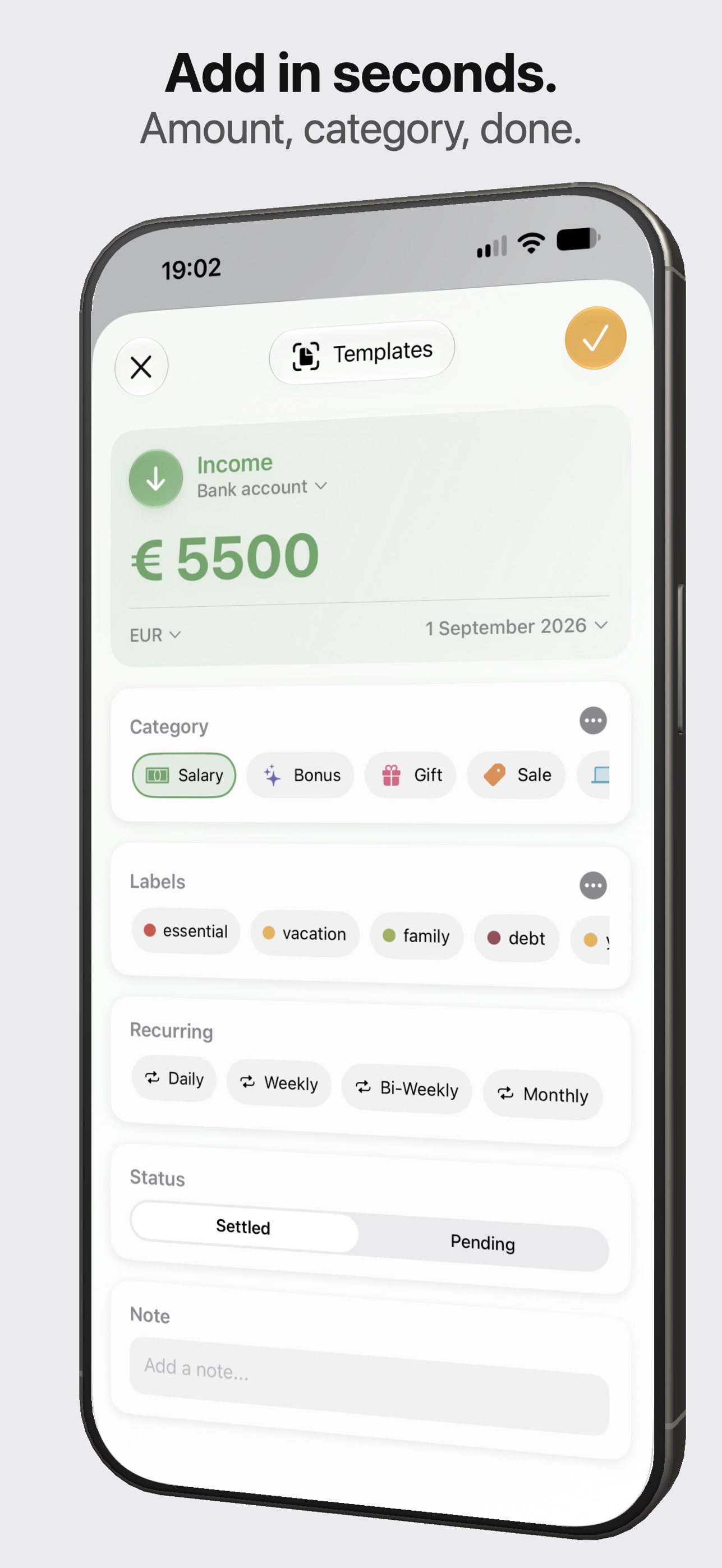 Screenshot 2 of Sparely: Monthly Budget