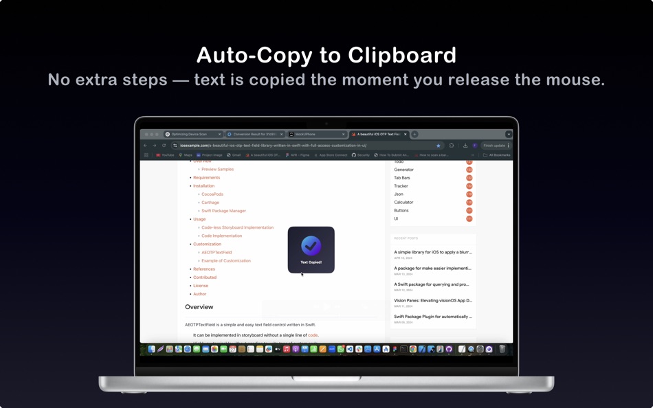 #4. SnapText Pro — OCR, Copy&Paste (macOS) Podle: Muhammad Farhan Akram