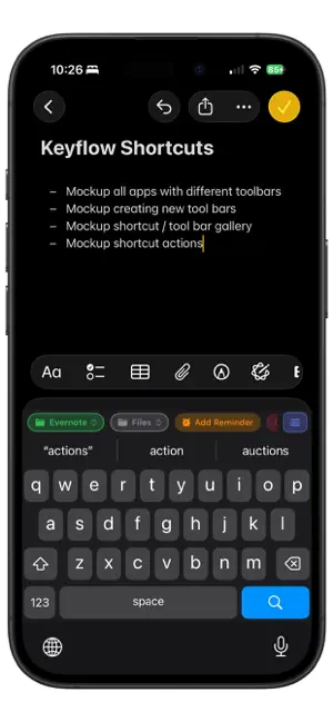 Keyflow Shortcuts screenshot 2