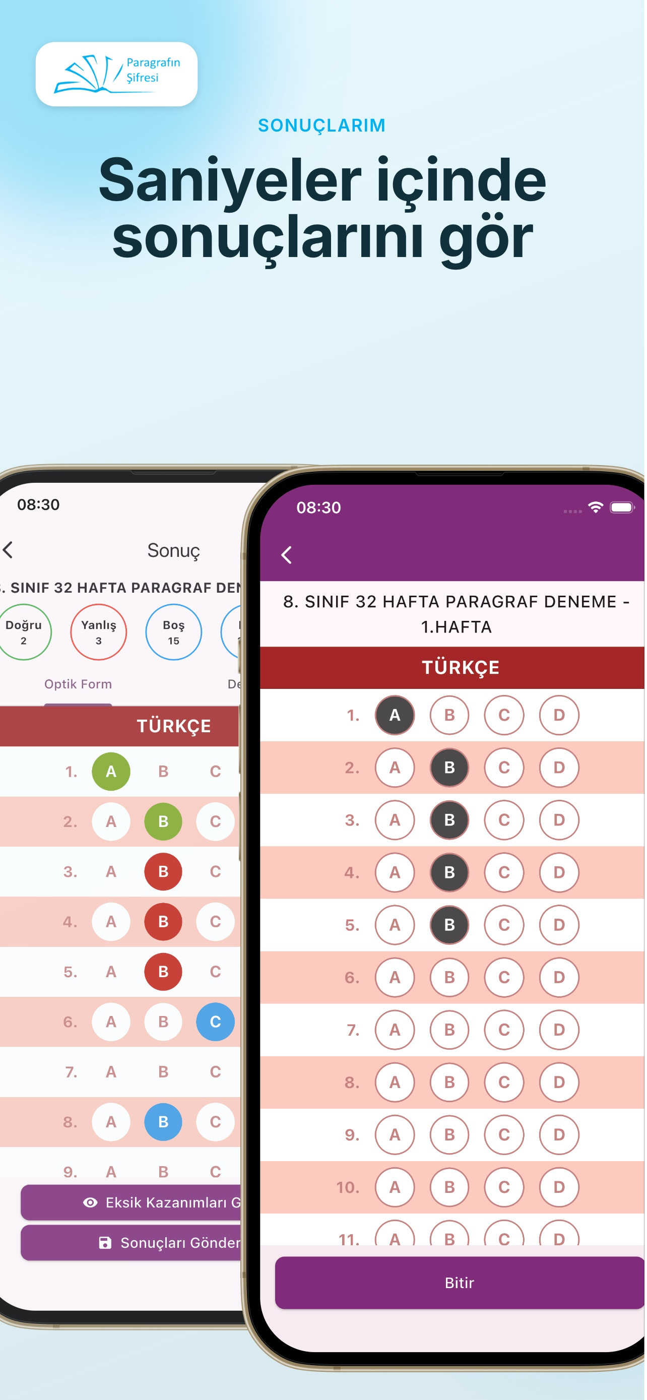 Paragrafın Şifresi Optik Okuma screenshot 3