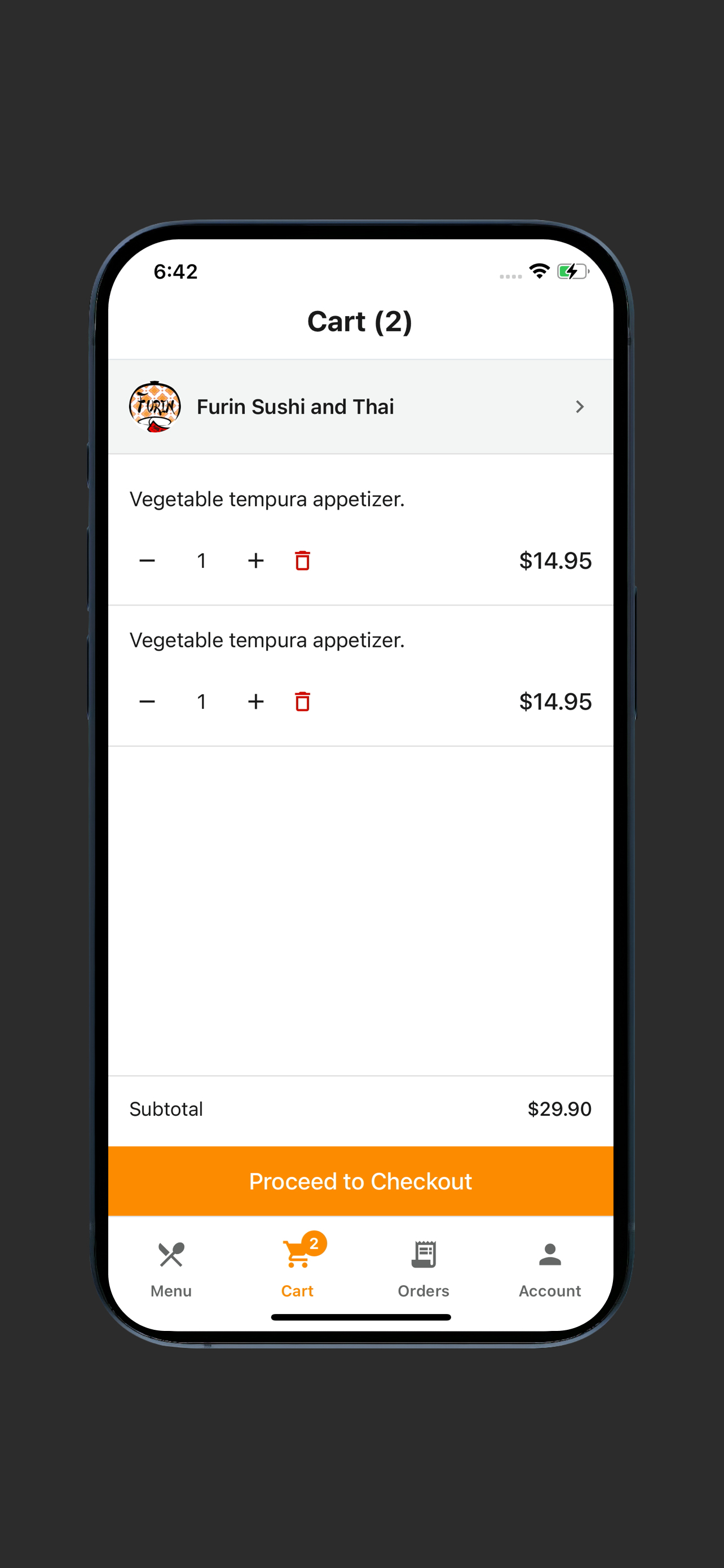 Furin Sushi and Thai screenshot 5