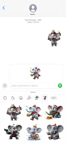海盗大象贴纸 screenshot