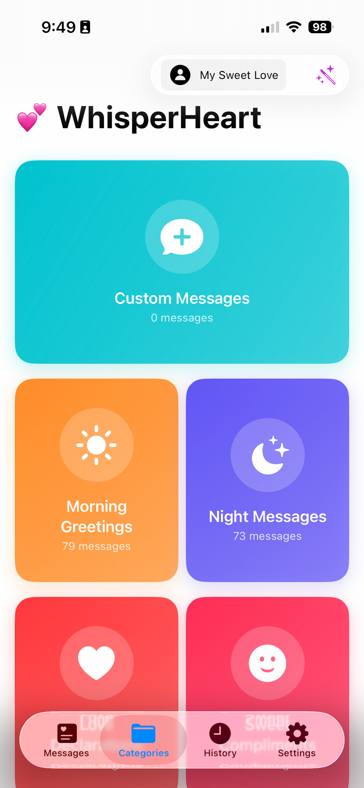 Romantic WA - Love Messages