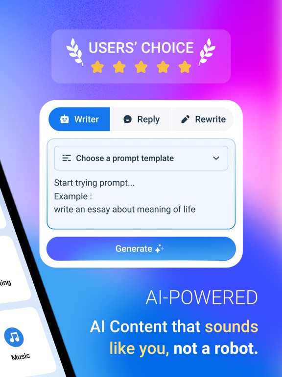 AI Writer : Write Email, Essay iPad screenshot 2 - Utilities app