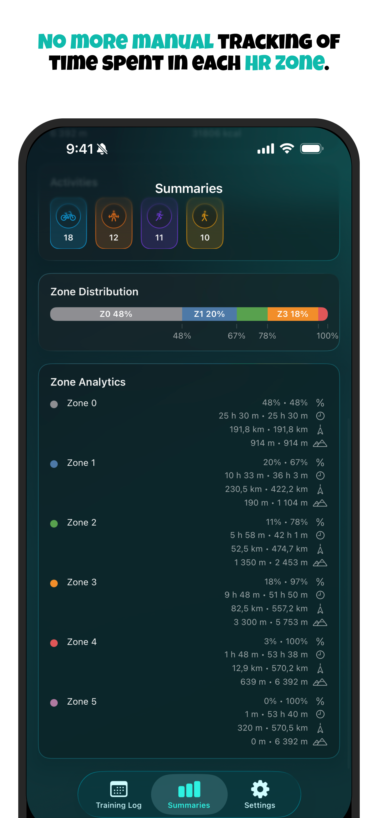 Zone Training Log screenshot 3