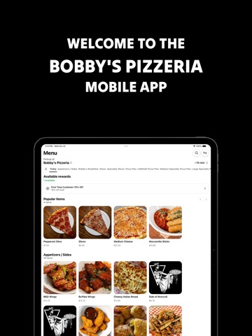 Bobby's Pizzeria iPad screenshot