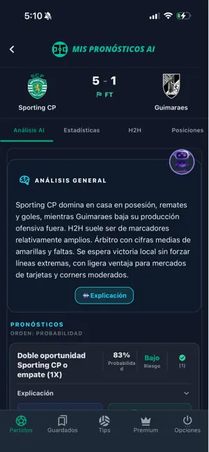 Mis Pronósticos AI iPhone screenshot 2