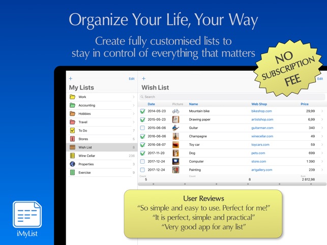 ‎iMyList: list·plan·note