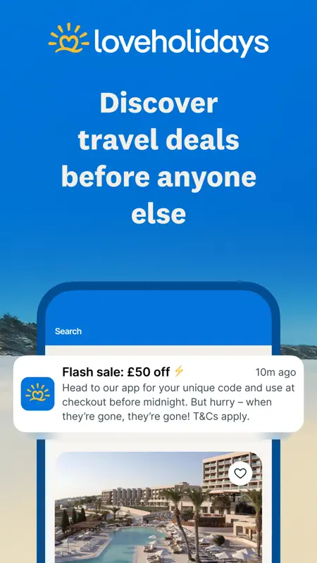 loveholidays: hotels & flights screenshot 1 of 8