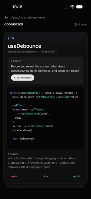 doomscroll: Learn Code screenshot 2