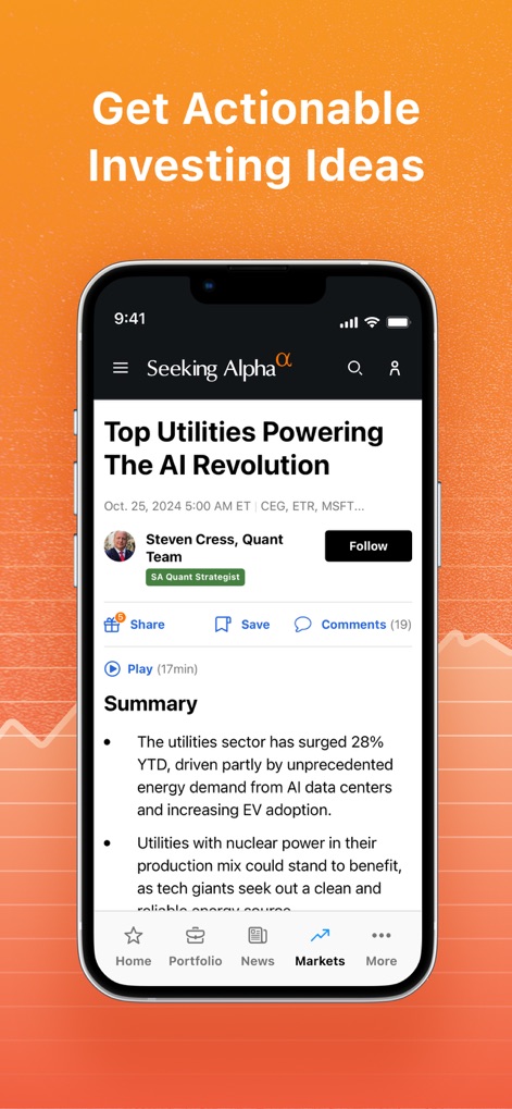 Seeking Alpha: News & Analysis - Discover in-depth analysis from professionals like the "Quant Team", featuring a comprehensive article "Summary" for quick understanding.