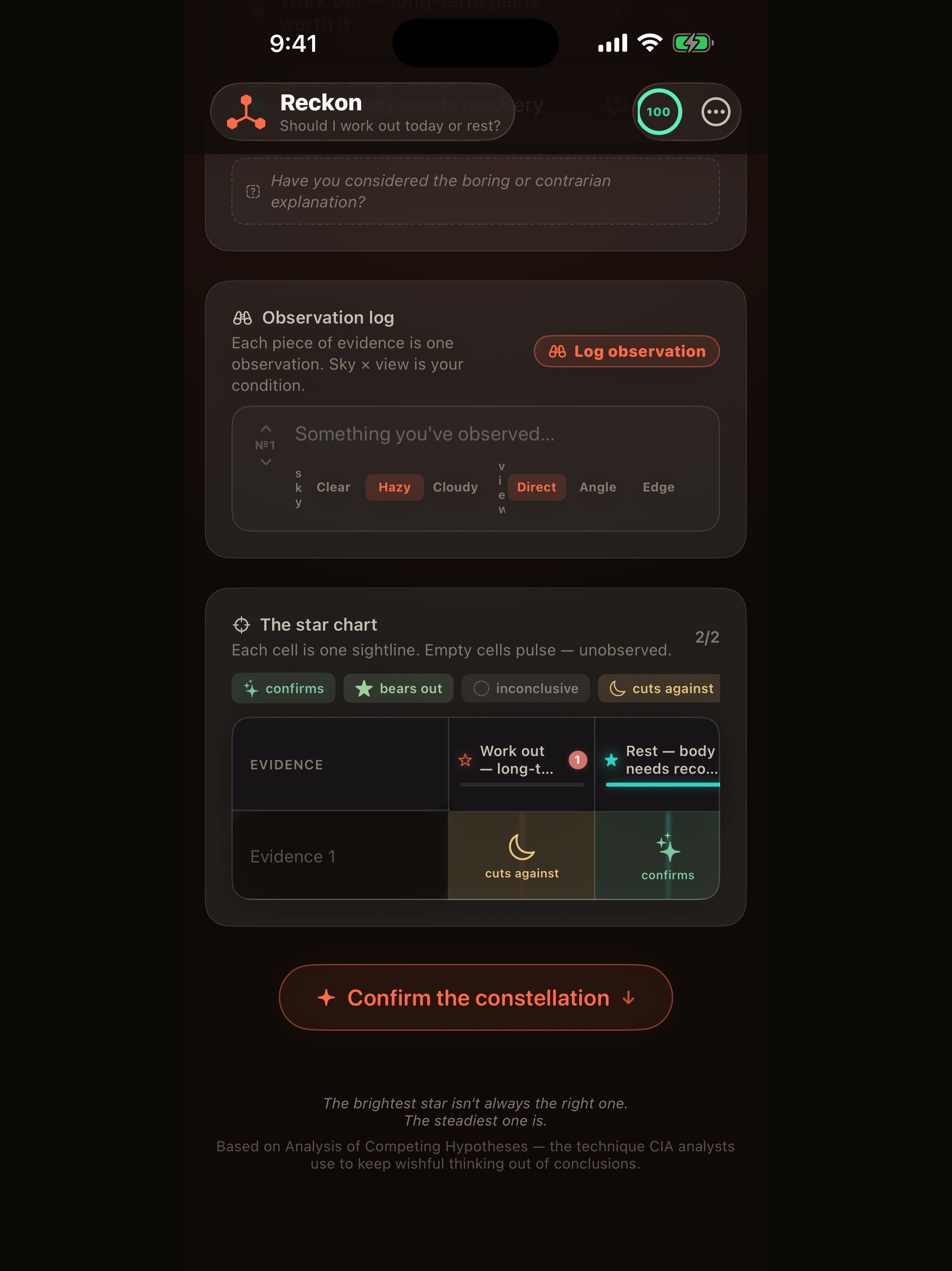 Reckon: Decision Log screenshot 7