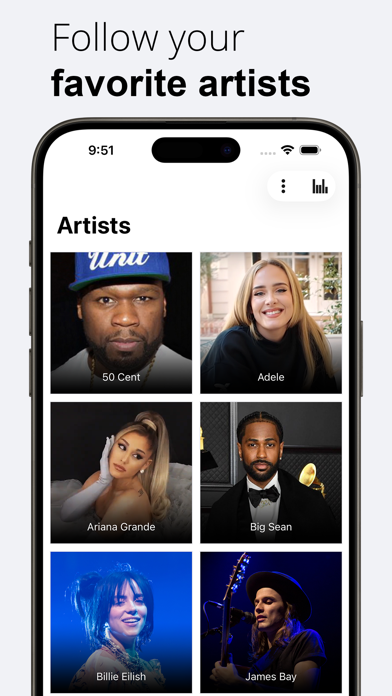 Screenshot #2 pour ArtistShot - Albums & Concerts