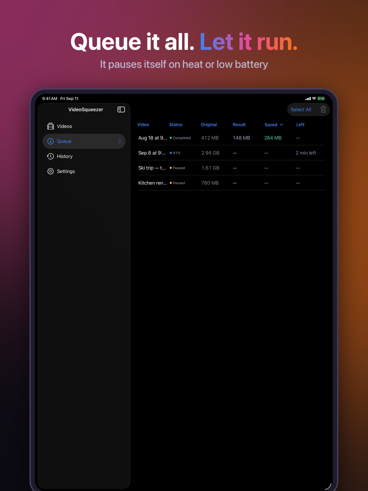 Screenshot 11 of VideoSqueezer: Compress Videos